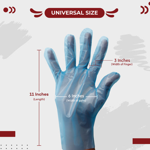 Embossed Disposable Gloves Blue