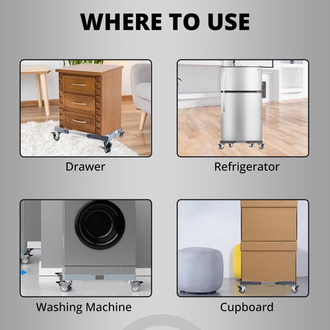 Robustt Washing Machine Stand | Universal Portable Stand | 4 Lockable Wheel | Heavy-Duty Stand | Perfect for Washing Machine and Refrigerator
