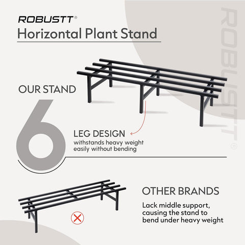 Robustt Horizontal plant stand with 6 leg design