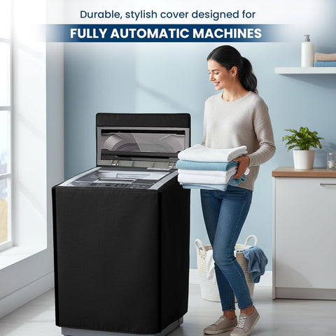 Robustt Waterproof Top Load Fully Automatic Washing Machine Cover for 6 kg, 6.5 kg, 7kg & 7.5 kg - 59 x 59 x 86 cms