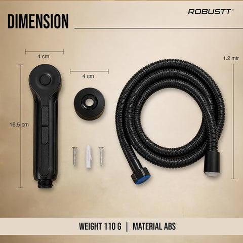 Toilet Jet Spray Gun with Pipe | Magnetic Holder | 2 Flow Health Faucet with 1.2m Hose, Anti-Rust Hand Faucet for Toilet Cleaning, Pet Washing & Basin Use | Kink Resistant Jet Spray Pipe