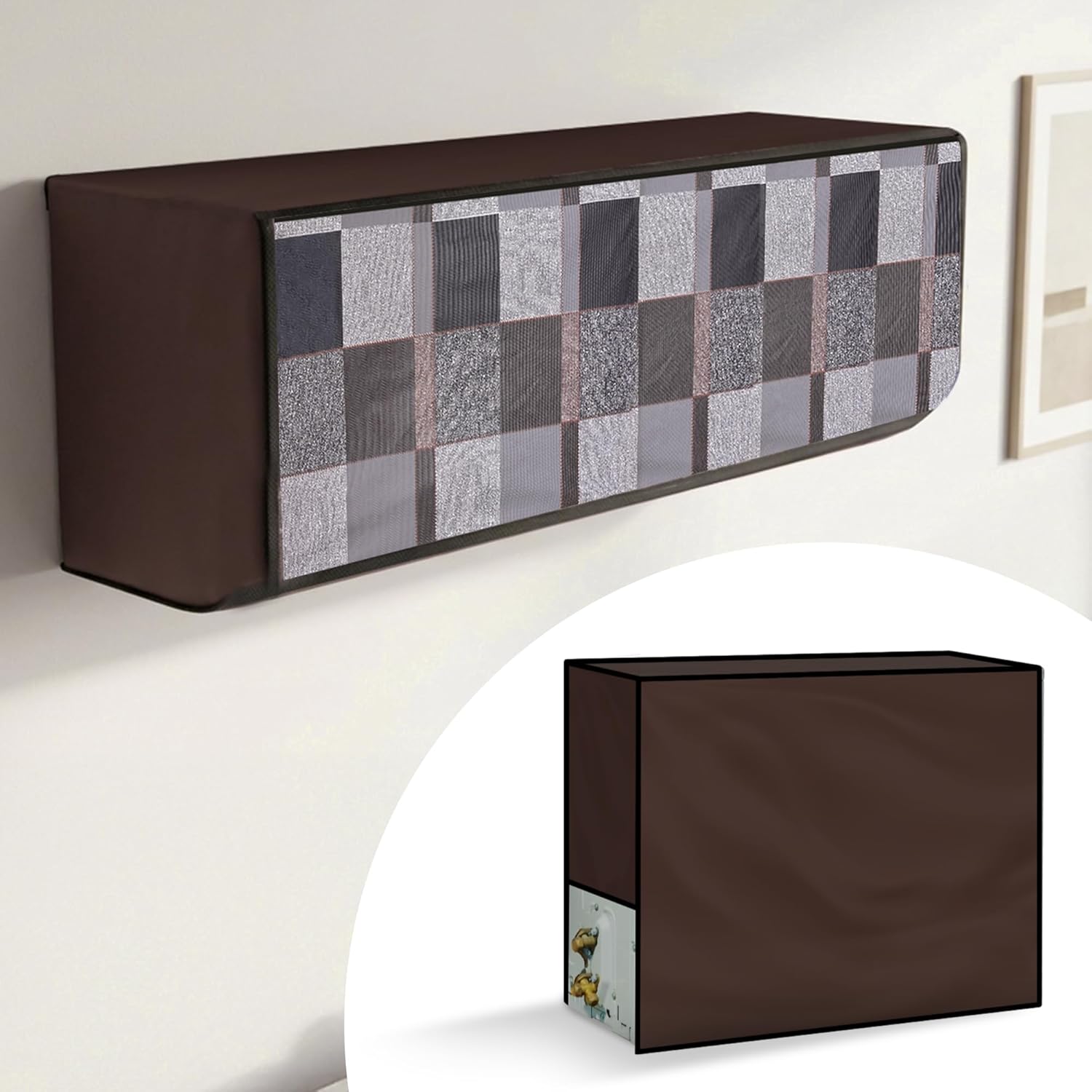 Multi Checks Split AC Cover for Indoor and Outdoor Unit 