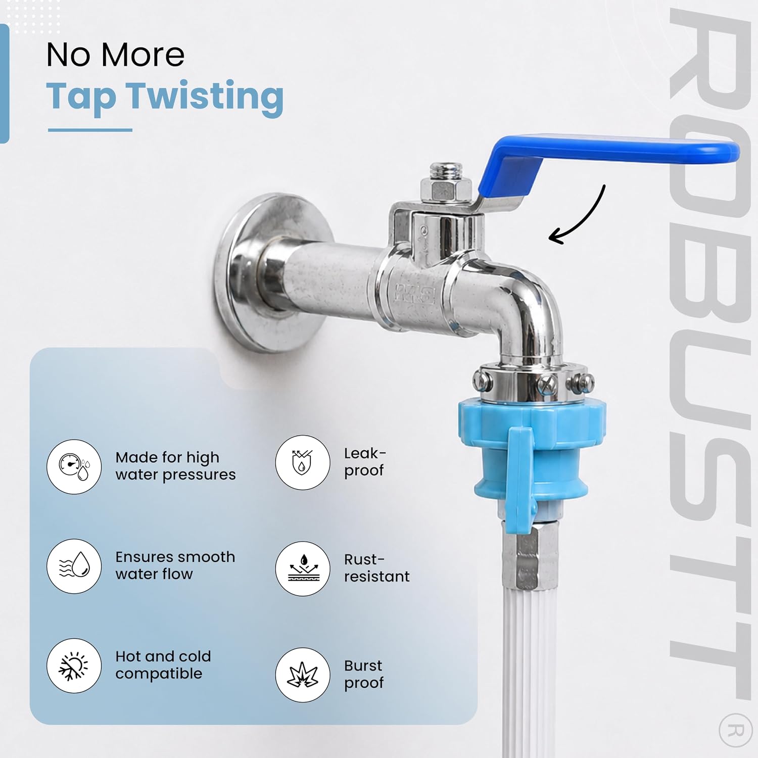 Robustt Inlet pipe with Leak proof, rust proof, burst proof & Hot and cold compatible