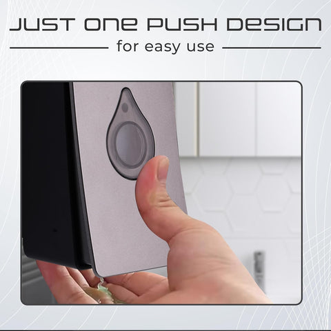 Manual Wall Mounted Liquid Soap Dispenser - Grey (200 ml) Leak-Proof, Transparent Window, Easy Installation - Ideal for Bathroom, Kitchen, Hotels, Offices