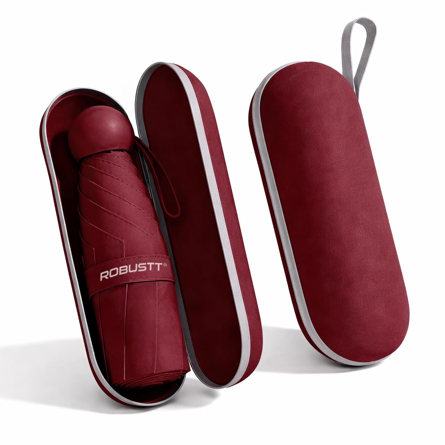 Maroon  Capsule Mini Foldable Travel Umbrella