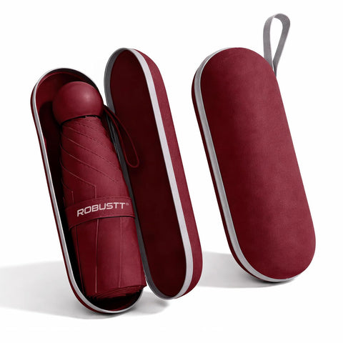 Maroon  Capsule Mini Foldable Travel Umbrella