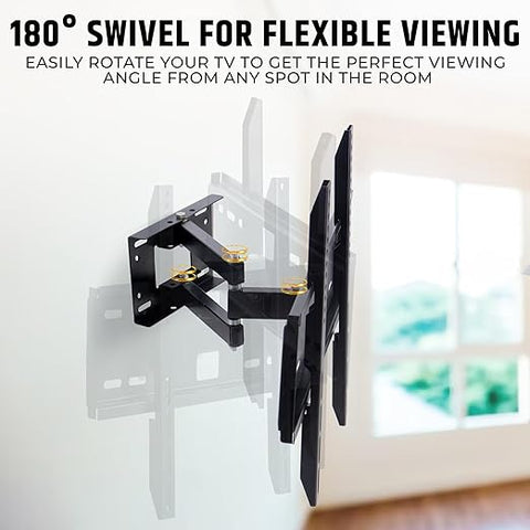 Robustt Heavy Duty TV Wall Mount Bracket for 14 to 55 inch LED/LCD/Plasma Smart TV’s | Wall Mount with Adjustable 180° TV Swivel Movement | VESA compatibility up to 400mm × 400mm