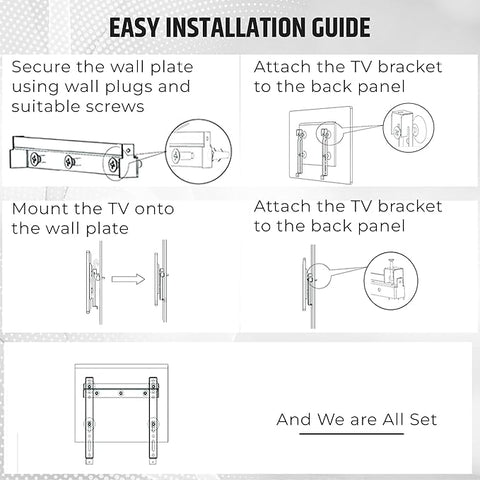 Robustt Heavy Duty TV Wall Mount Bracket for 14 to 32 inch LED/LCD/Smart TV’s | VESA Compatibility (100x100mm & 200x200mm)