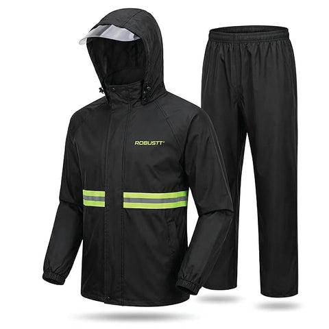 complete rain suit with carry bag raincoat Buy Rain Suit for Men & Women with Adjustable Hood & Reflective Strips – Robustt