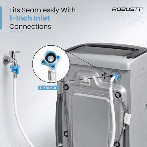 Robustt Inlet pipe for Automatic Washing Machines with Rust-Resistant Connector