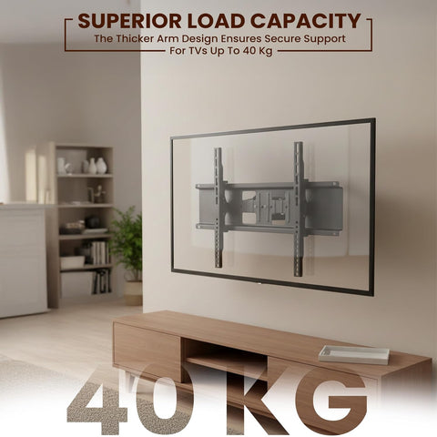 Heavy Duty Full Motion TV Wall Mount with load capacity up to 40 kg