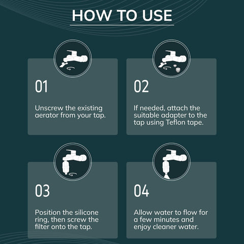 Robustt Oceya 15 Stage Hard Water Softener For Tap & Shower (Silver) | Reduces Hair Fall, Skin Dryness & Limescale | Water Purifier Filter For Tap, Shower & Handshower| Includes Kit & Manual