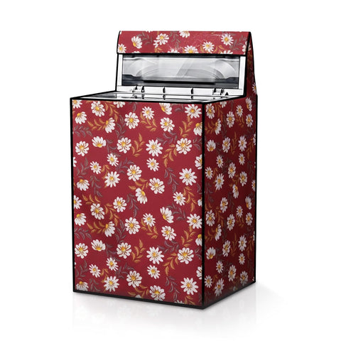 Waterproof Top Load Fully Automatic Printed Washing Machine Cover for 8 Kg, 8.5 Kg, 9 Kg, 9.5 Kg (63 x 63 x 93 cms)