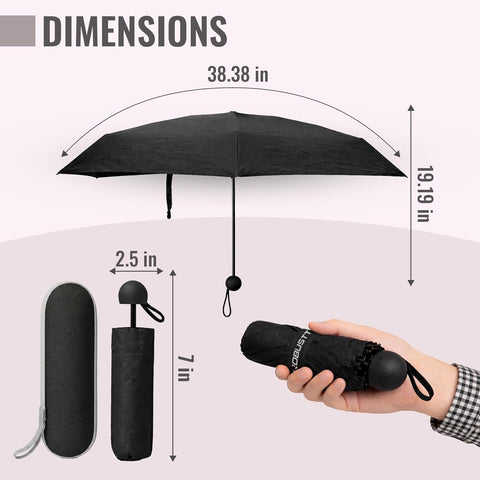 Dimensions of Travel friendly umbrella