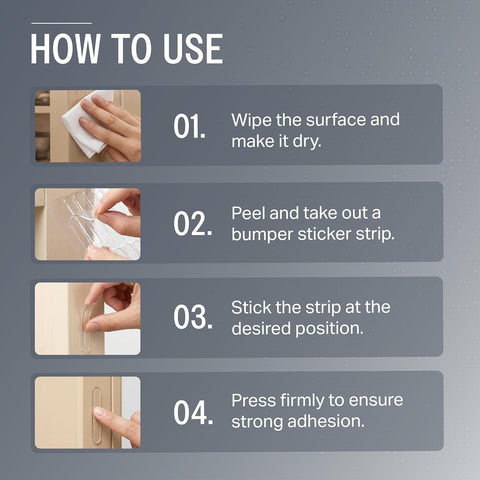 10 Pcs Silicone 2.36 Inch Wall Protector Bumper Pads from Door | Transparent Waterproof, No Residue Door Silencer Bumper Stickers | Noise-Dampening Stickers for Cabinet Doors & Furniture