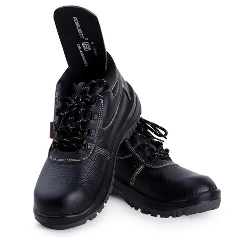 Robustt Double Density High Ankle Safety Shoes with Steel Toe