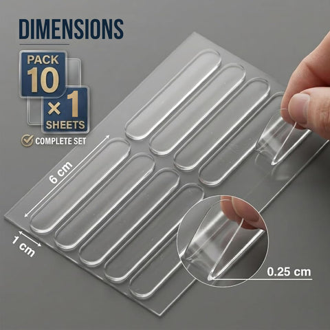 10 Pcs Silicone 2.36 Inch Wall Protector Bumper Pads from Door | Transparent Waterproof, No Residue Door Silencer Bumper Stickers | Noise-Dampening Stickers for Cabinet Doors & Furniture