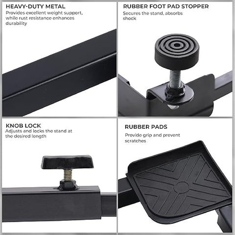 Robustt Washing Machine Stand- Adjustable Metal Trolley with Wheels for Home with 4 Anti Vibration Rubber Grips- Stands upto 160 Kg Weight, Also Suitable for Dishwasher, Air Cooler