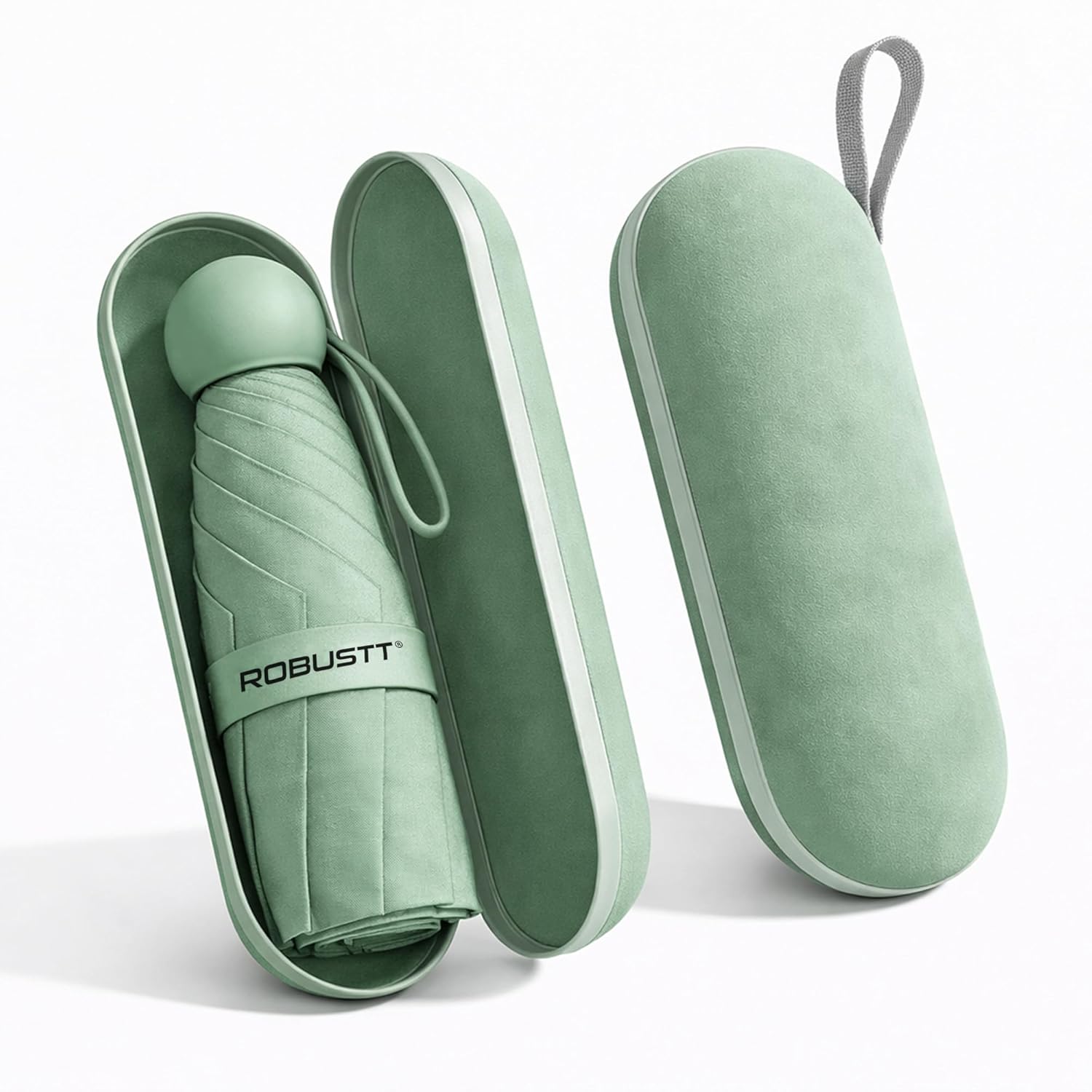 Light Green Capsule Mini Foldable Travel Umbrella