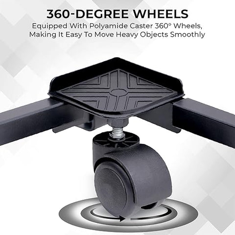 Robustt Washing Machine Stand- Adjustable Metal Trolley with Wheels for Home with 4 Anti Vibration Rubber Grips- Stands upto 160 Kg Weight, Also Suitable for Dishwasher, Air Cooler