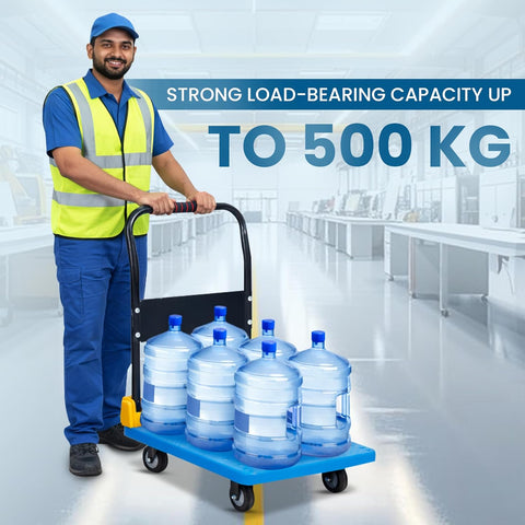 Blue trolley heavy loads up to 500 kg