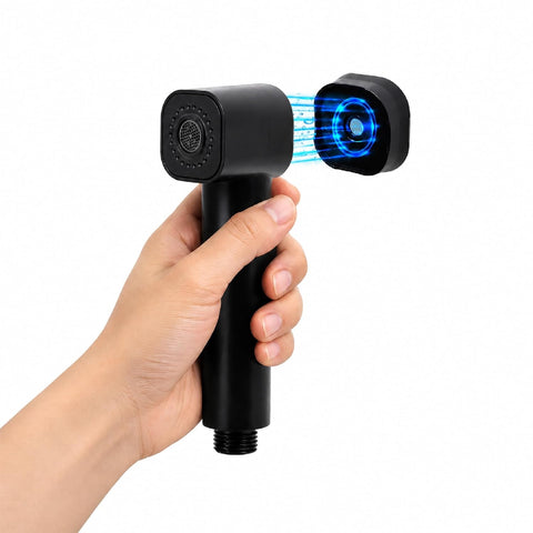 Hand Faucet for Toilet with Magnetic Holder & 2 Flow Modes | Health Faucet Gun Only with One-Touch Button, Built-In Aerator & Anti-Rust ABS | Jet Spray for Toilet Cleaning, Pet & Hair Washing