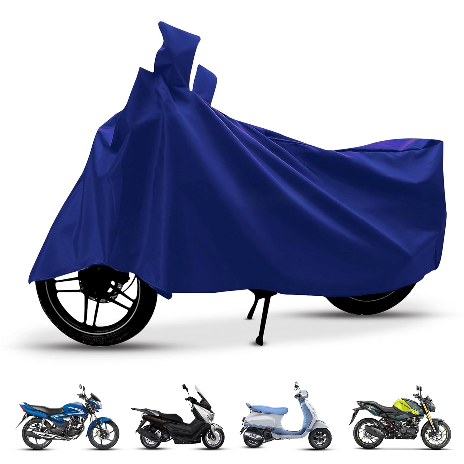 Blue color Bike & Scooty Cover for  125cc to 150cc