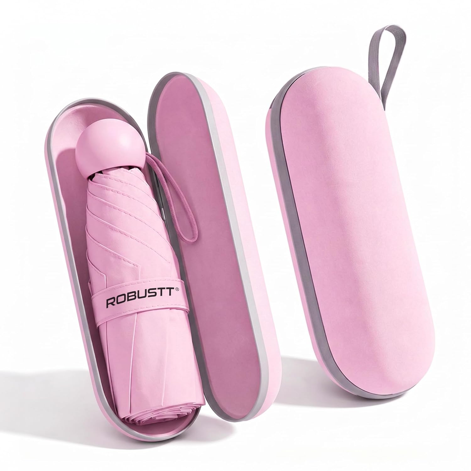 Light Pink Color Capsule Mini Foldable Travel Umbrella