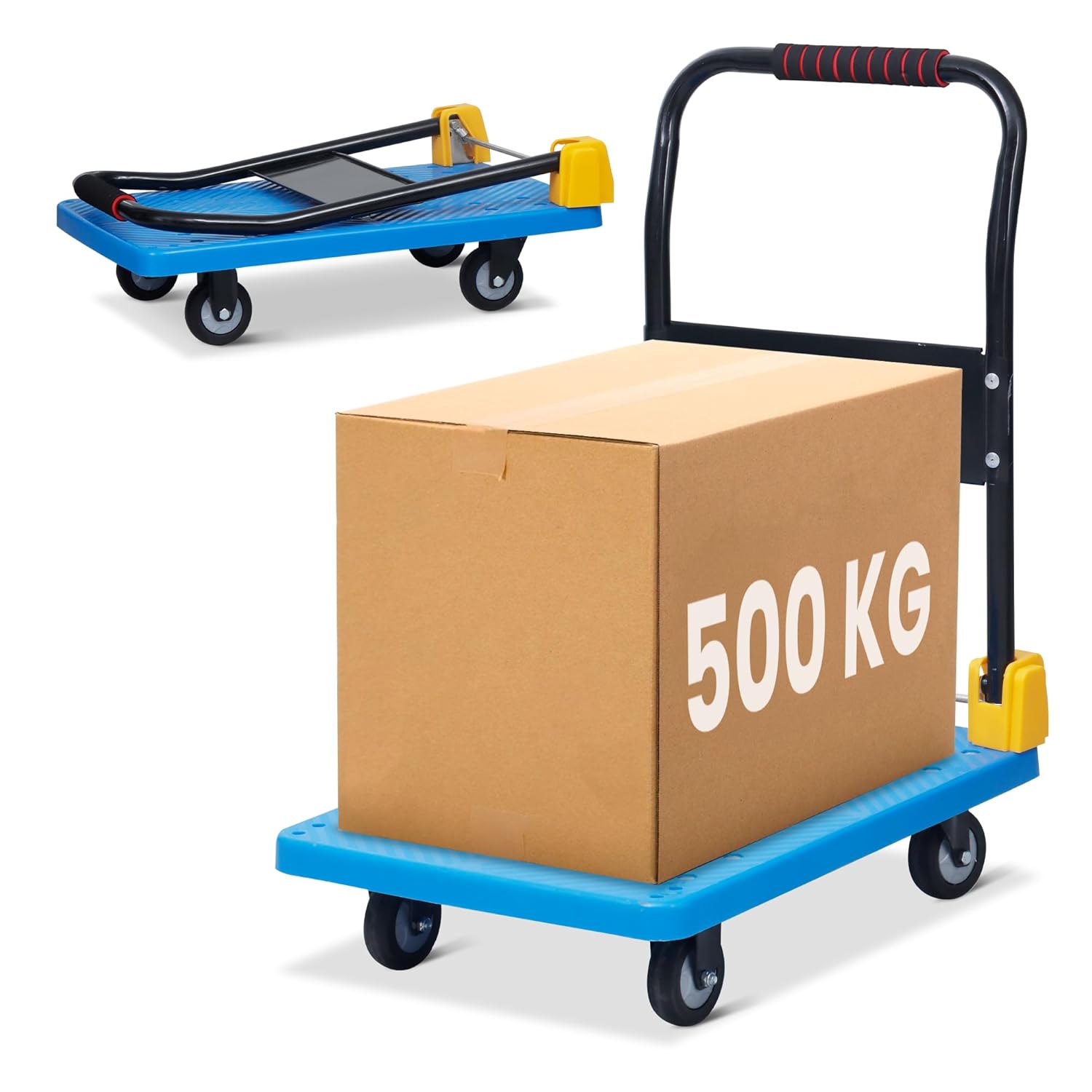 blue trolley holds up tp 500 kg