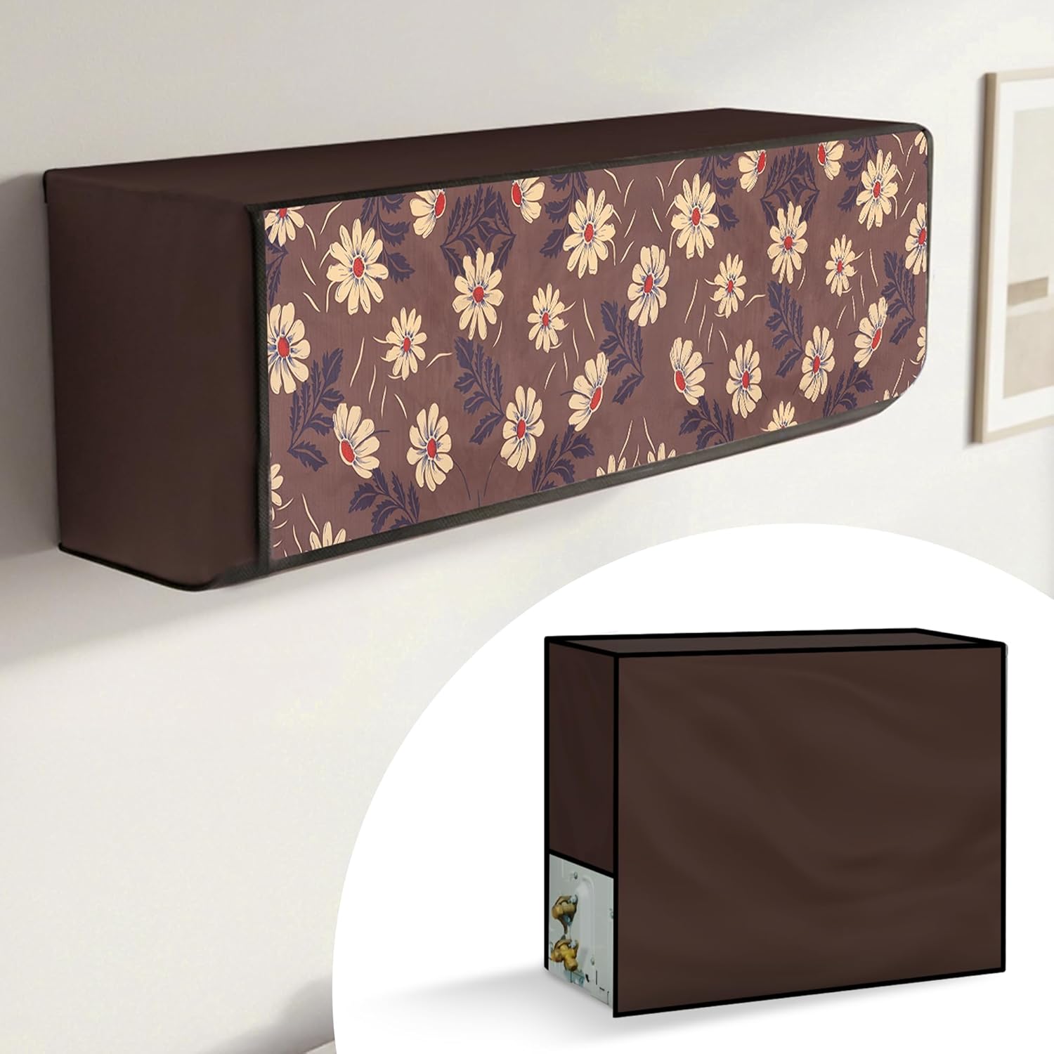 Daisy Brown Split AC Cover for Indoor and Outdoor Unit 