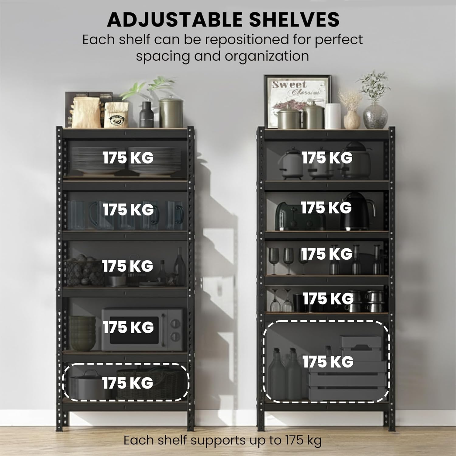 Ola Racks Buy 6-Tier Multipurpose Storage Rack | Adjustable Kitchen & Home Shelf ...