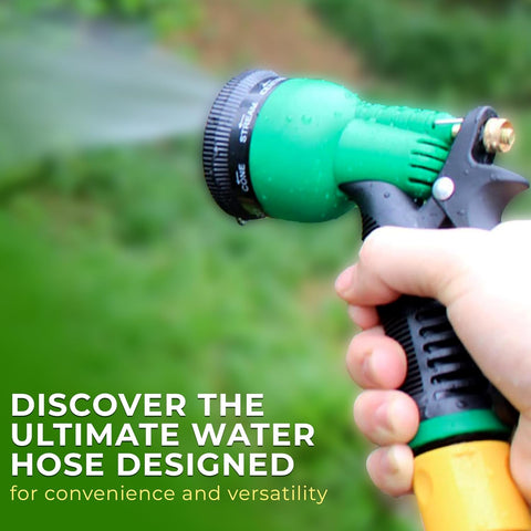 ROOTS & LEAF Garden Hose Spray Gun with 8 Adjustable Patterns, Hands-Free Lock, and Durable ABS Material | Ideal for Car Washing, Pet Cleaning, and Garden Watering