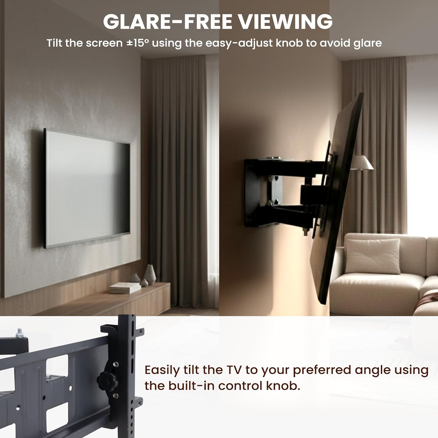 Full Motion TV Wall Mount 23"-75 inch