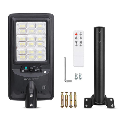 Solar LED Light for Outdoor Use | PIR Motion Sensor & Remote Control | Solar + USB Type-C Charging | 200W & 3000 Lumens