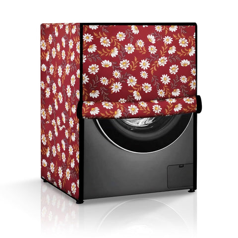 Waterproof Front Load Fully Automatic Printed Washing Machine Cover for 6 kg, 6.5 kg, 7kg & 7.5 kg (59 x 59 x 86 Cms)