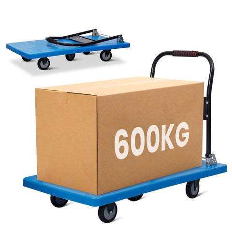 Blue trolley holds up to 600 kg