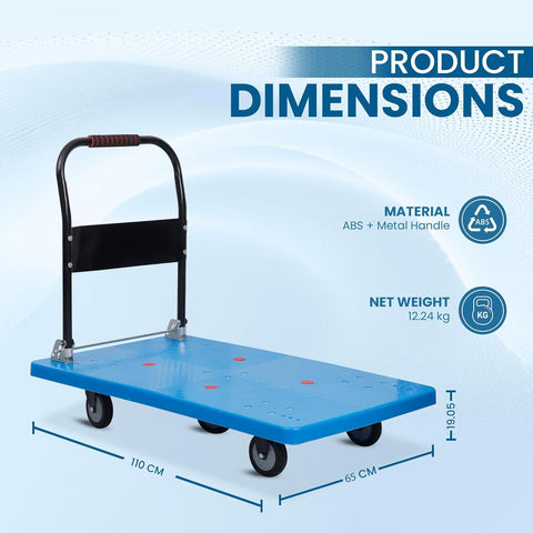 Trolley dimensions and weight of 12.24 kg