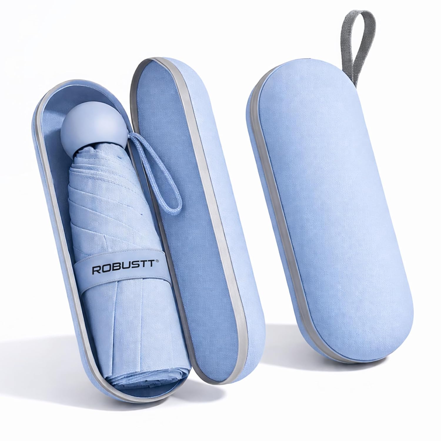Sky blue color Capsule Mini Foldable Travel Umbrella