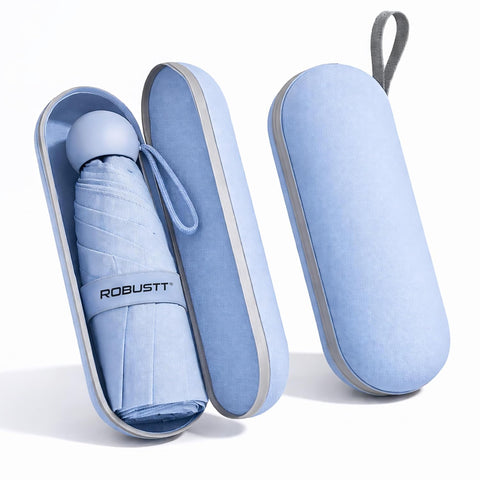 Sky blue color Capsule Mini Foldable Travel Umbrella