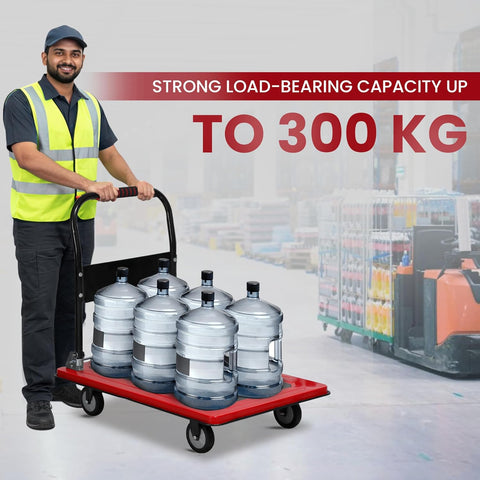 Red Trolley Strong load bearing capacity up to 300 kg