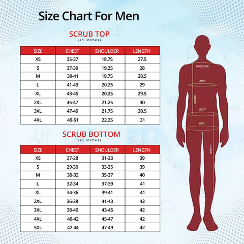 Robustt Classic Scrub Suit Sky Blue Set For Men