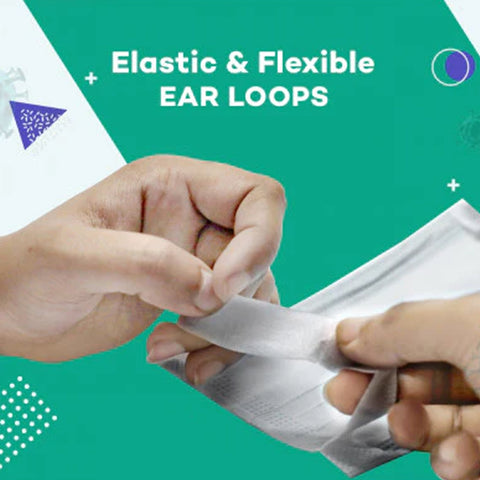 Careview 3 Ply Disposable Surgical Face Mask With Fabric Ear Loop Box