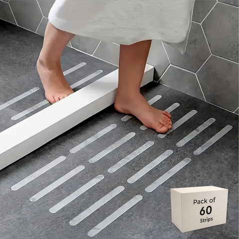 Anti-Slip Tape Patches for Bathroom – Waterproof Anti-Skid Grip, Soft PEVA material, Peel & Stick Grip Tape, Stair Tape Anti-Slip for Wet Surfaces