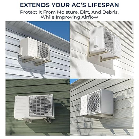 Robustt Heavy Duty AC stand | Rust Proof Iron Air Conditioner Outdoor Unit Mounting Bracket, Supports upto 150kg weight | Air Conditioner Stand Comes with Necessary Wall Fittings