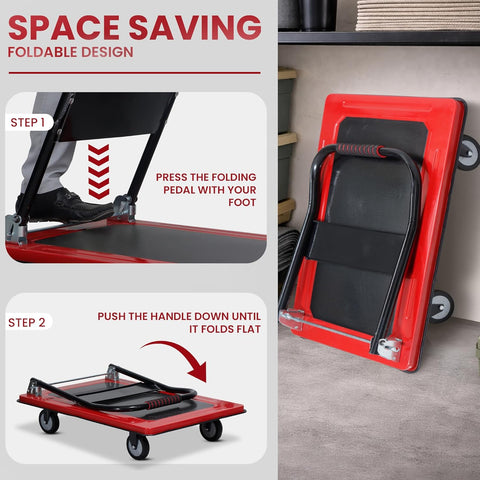 Heavy duty trolley with foldable design