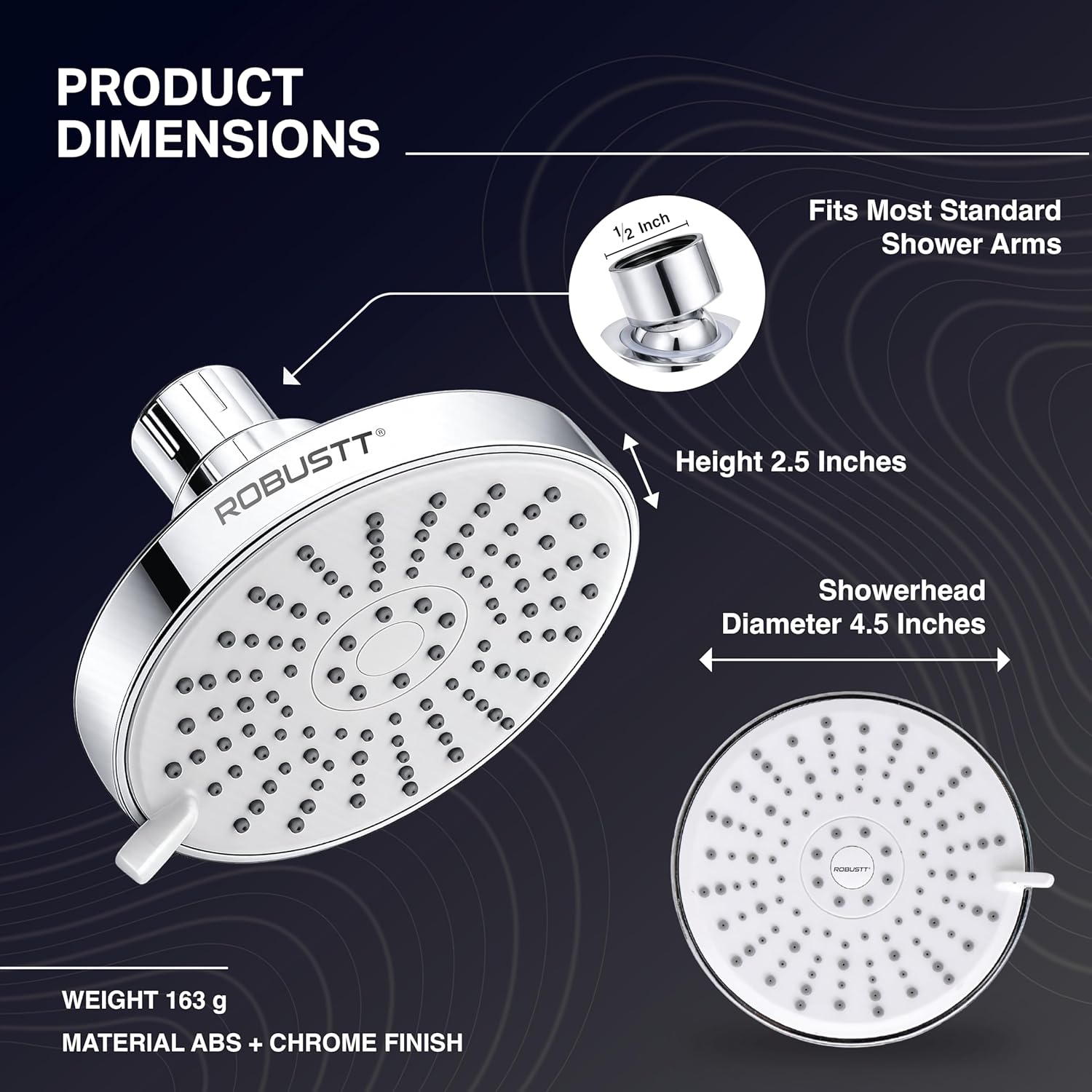 Head Shower dimensions