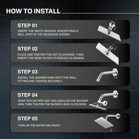 How to install shower head