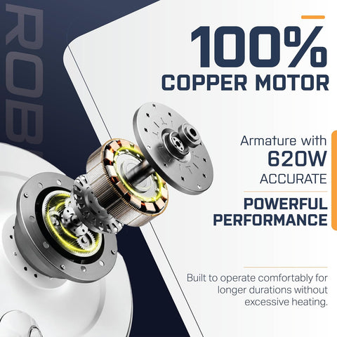 Air Blower Machine 620W I 16000 RPM I 5-Variable Speed I 3.5M Long Wire I 3.7 m³/M Air Flow I Copper Motor I Ideal for Cleaning, Home, Car, Leaf Blower and PC I 1 Year Warranty