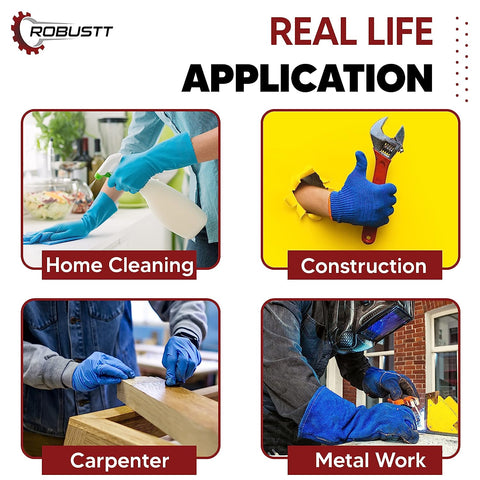 Robustt Nylon Nitrile Coated Industrial Safety Hand Gloves Anti-Cut, Cut Resistant, Heat Resistant, Industrial Use, For Finger and Hand Protection
