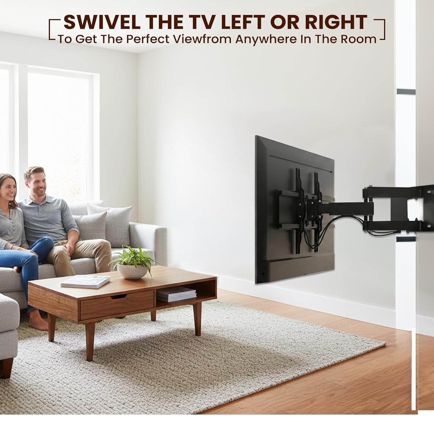 TV Wall Mount 23"-75 inch with swivel from left to right